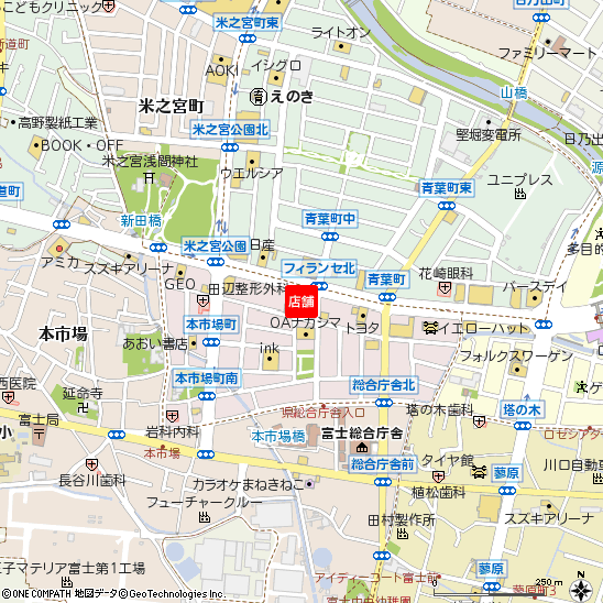 富士支店付近の地図